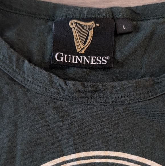 Guinness Rugby Style Tee Green And Cream Color - Picture 5 of 7